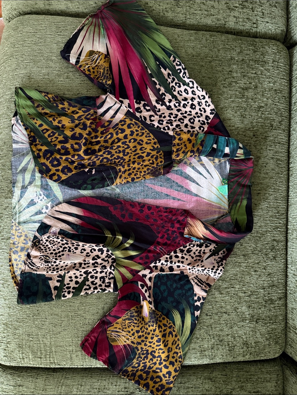 Farm Rio Animal Print Open Front Top - Picture 5 of 5